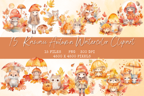 Download Kawaii Autumn Clipart - Art Collection