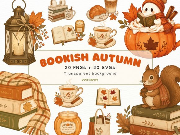 Download Autumn Bookish Cliparts, Fall Aesthetic - Art Collection