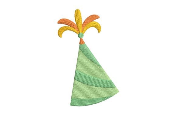 Download Festive Feathered Party Hat Embroidery Design - Art Collection