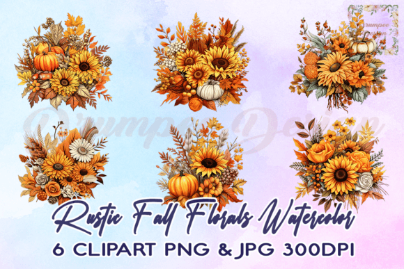 Download Rustic Fall Florals Watercolor Clipart - Art Collection