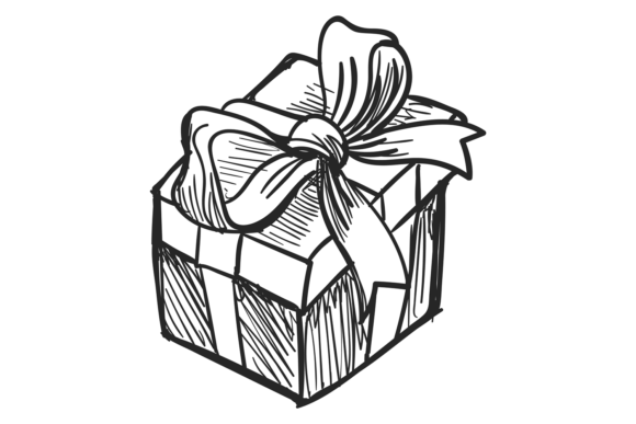 Download Hand Drawn Gift Box. Present Package Ico - Package Collection