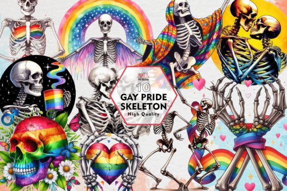 Download Gay Pride Skeleton Clipart PNG Graphics - Art Collection