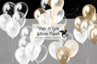 Download White and Gold Balloons Clipart - Art Collection