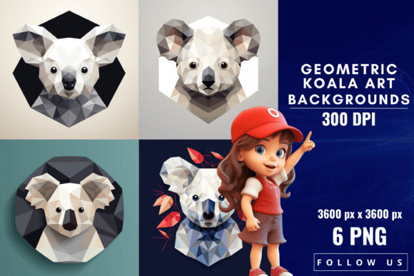 Download Geometric Koala Art Backgrounds - Art Collection