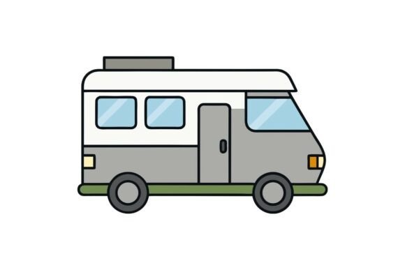 Download RV Camper Van Cartoon Object Clipart - Art Collection