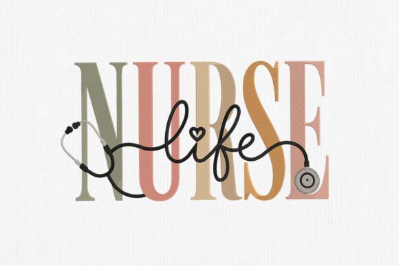 Download Stylish Nurse Embroidery Design Art - Art Collection