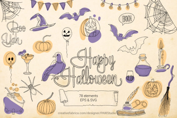 Download Halloween SVG Sign Bundle Spooky Clipart - Art Collection