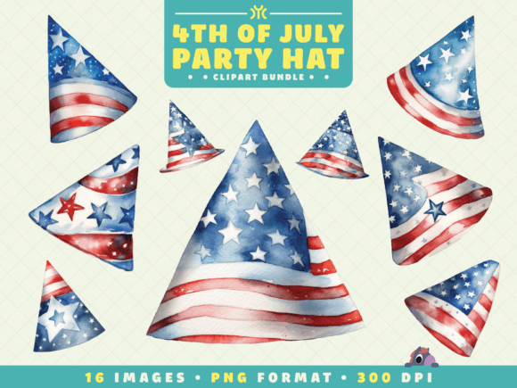 Download Watercolor 4th of July Party Hat Clipart - Art Collection