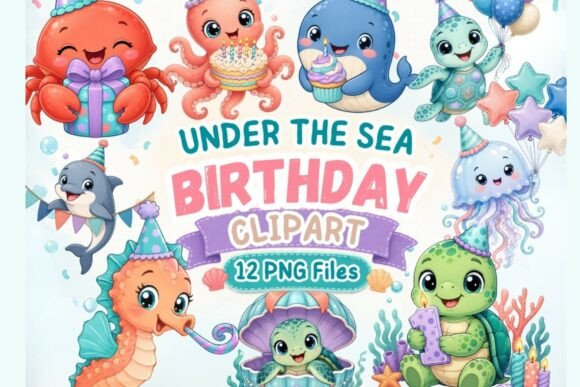 Download Under the Sea Birthday Clipart PNG - Art Collection