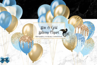 Download Blue and Gold Balloons Clipart - Art Collection