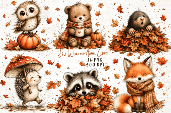 Download Fall Woodland Animal Clipart - Art Collection