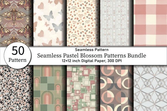 Download Seamless Pastel Blossom Patterns - Blossom patterns Collection