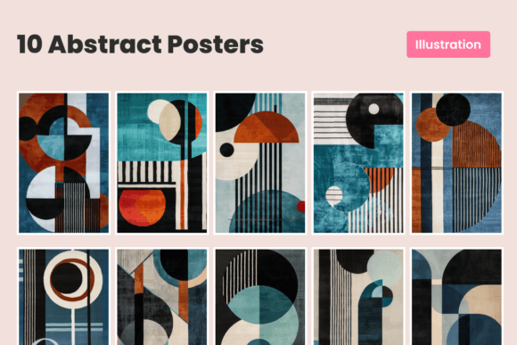 Download 10 Abstract Illustrations | Geometry Art - Art Collection