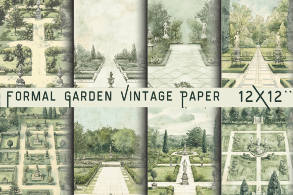 Download Formal Garden Vintage Paper - Garden Collection