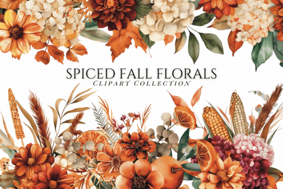 Download Spiced Fall Florals Clipart Collection - Art Collection