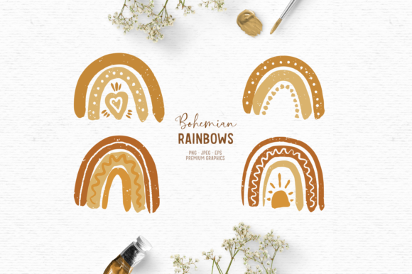 Download Cute Boho Rainbow Clipart | Boho Clipart - Art Collection
