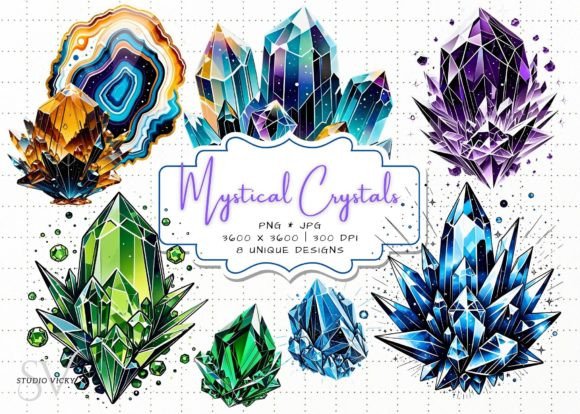 Download Mystical Crystals Clipart - Art Collection