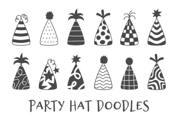 Download Party Hat Doodles - Art Collection