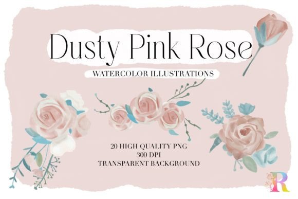 Download Dusty Pink Rose Watercolor Clipart - Art Collection