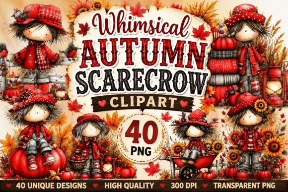 Download Whimsical Autumn Scarecrow Clipart - Art Collection