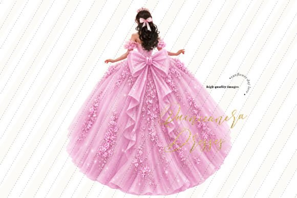 Download Dusty Pink Ball Gown Princess Clipart - Art Collection