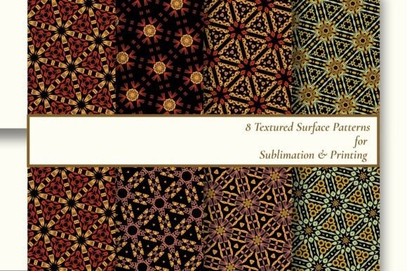 Download 8 Boho Tribal Earth Tone Patterns - Art Collection