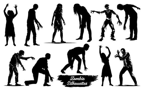 Download Zombie Silhouettes Vector Art - Art Collection